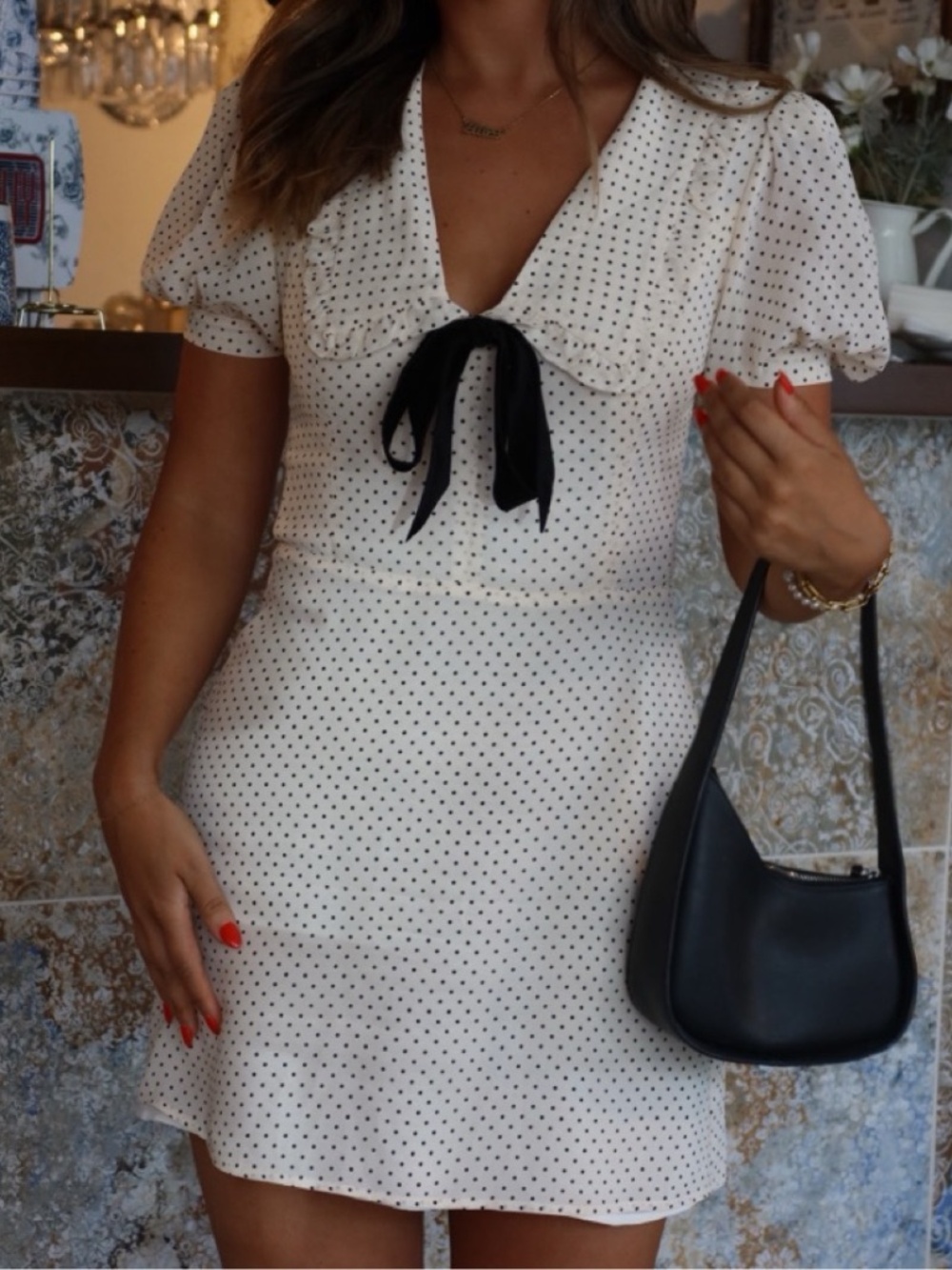 Reformation Polka a dot dress - Picture 1 of 4